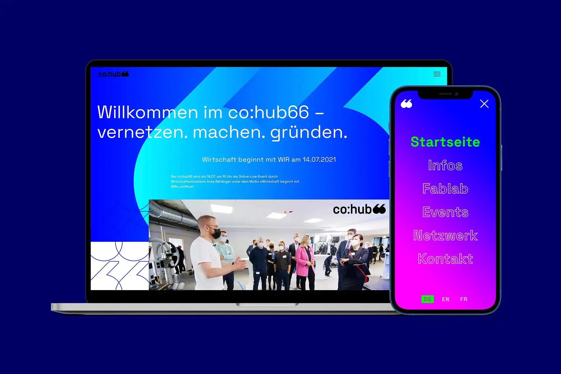 Responsive Webdesign und Digital Brand Design für Innovationszentrum © Diemer & Schweig Designstudio