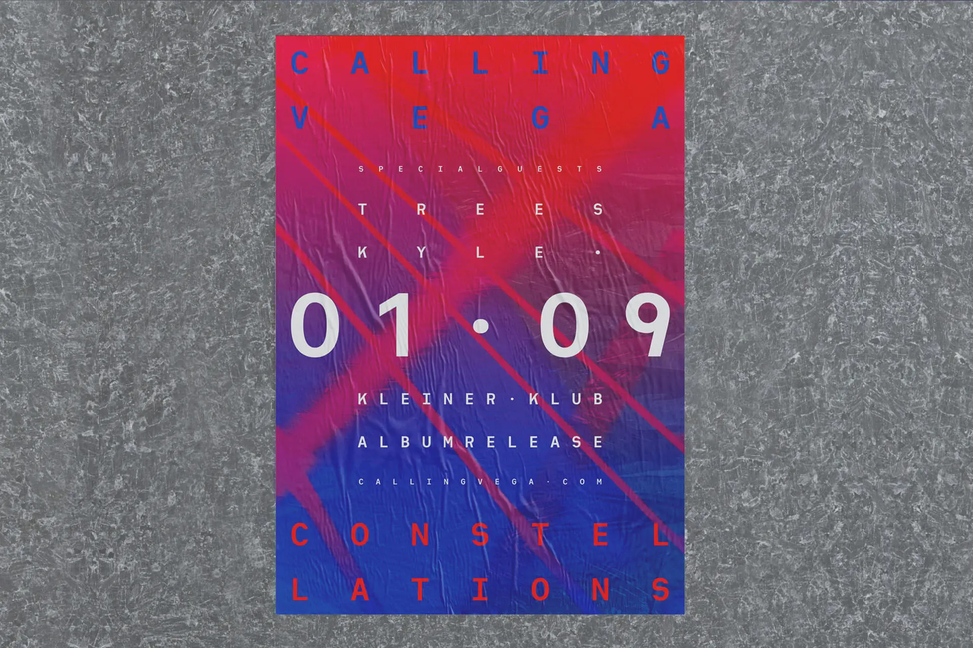 Poster Design Plakatgestaltung Tourplakat für Album Release Party © Diemer & Schweig Designstudio