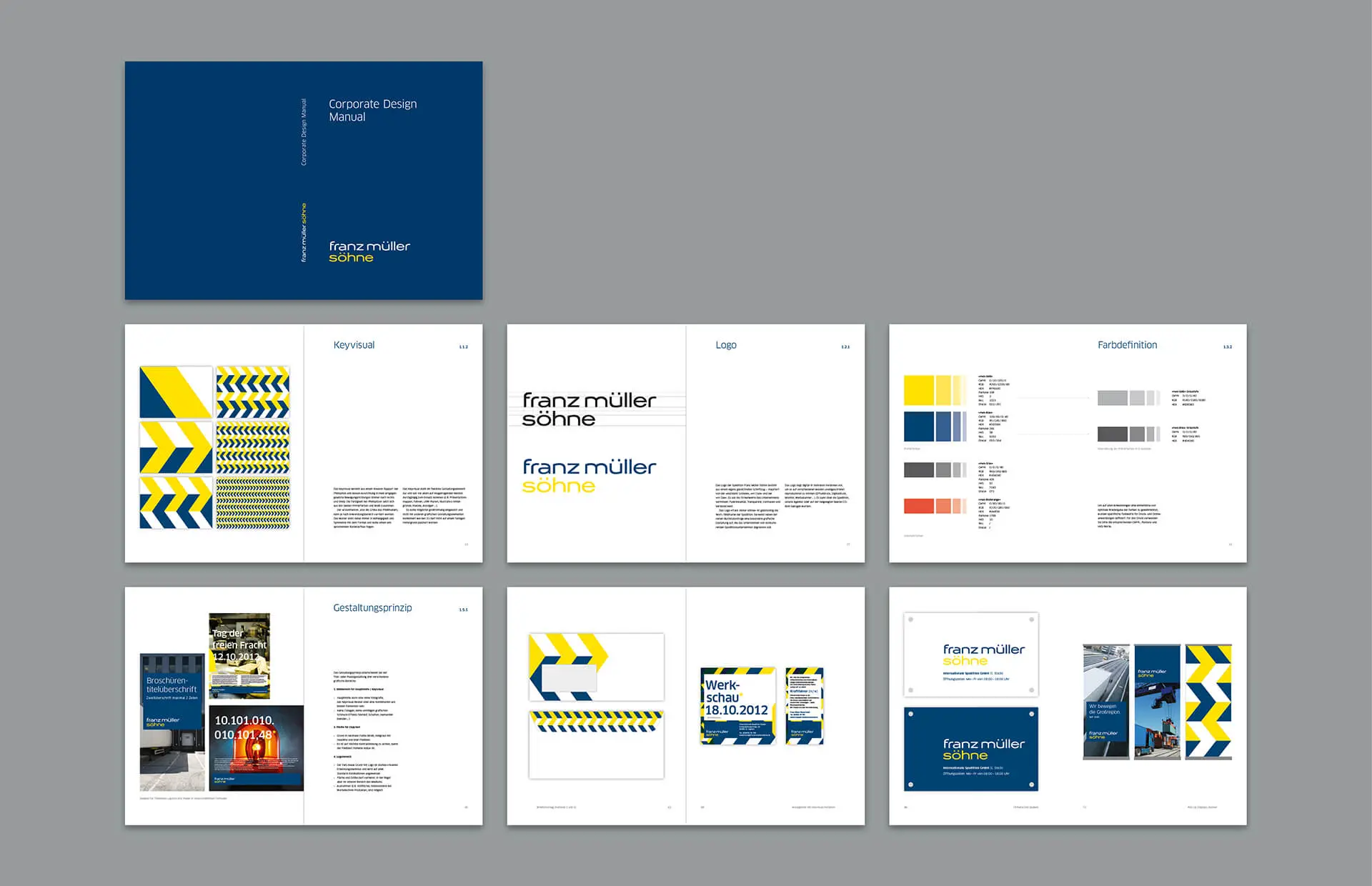 Beispiel eines Corporate Design Manuals für eine Spedition © Diemer & Schweig Designstudio