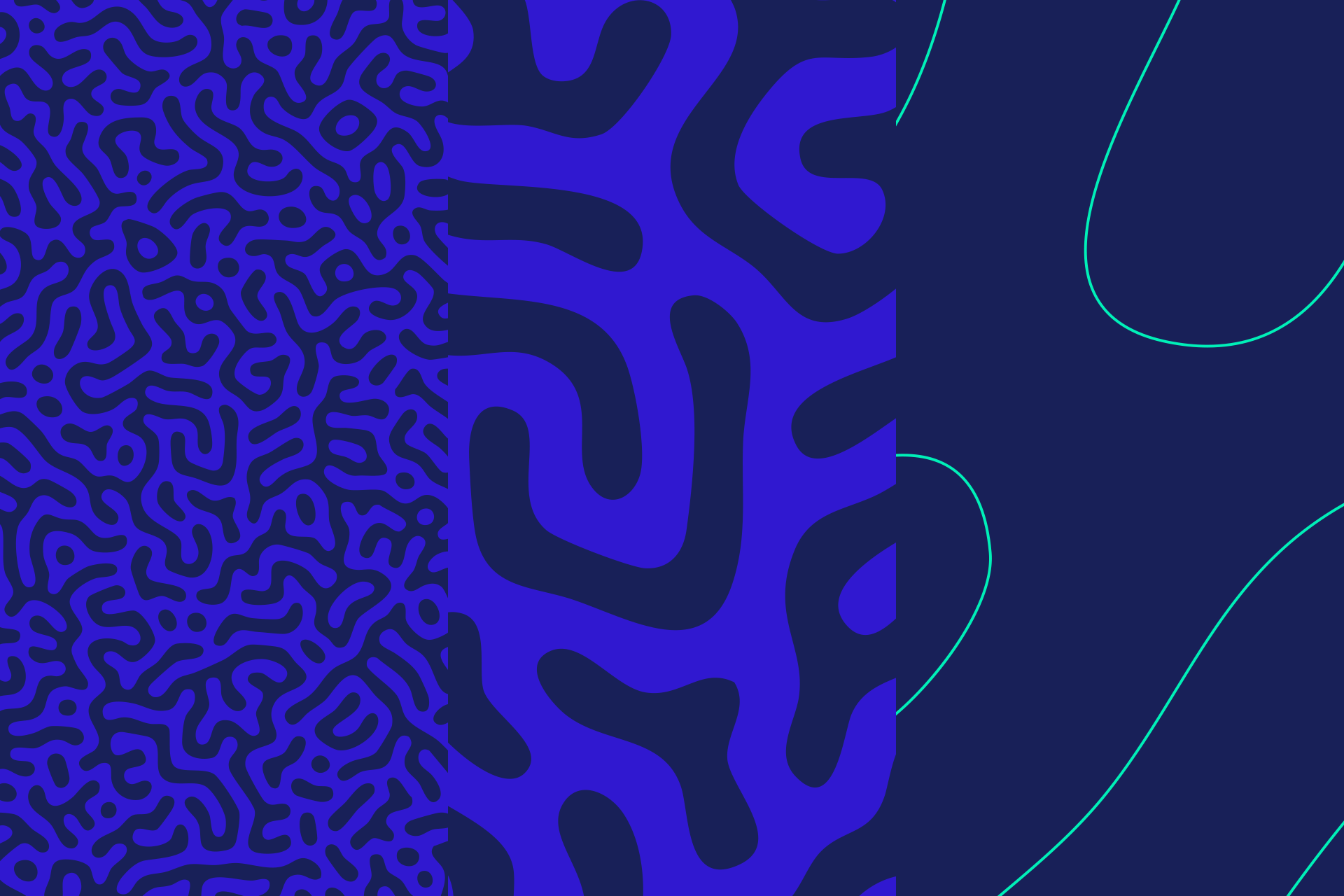 Key Visual Muster als prägnantes Gestaltungselement im Corporate Design von infolog (Reaction diffusion / turing pattern)