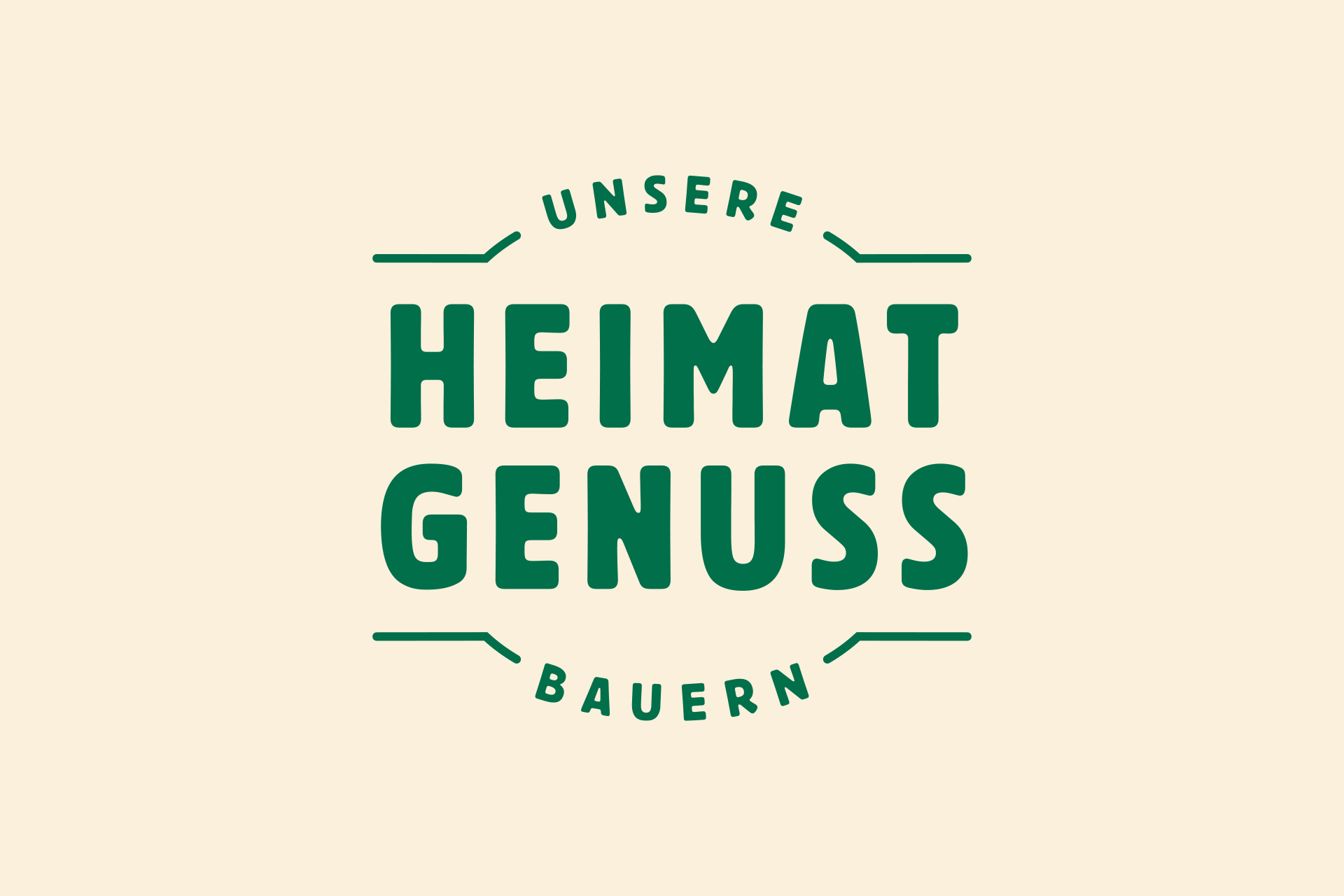 Markenentwicklung mit Naming und Logo Design für Unsere Bauern Heimatgenuss im Edeka LEH © Diemer & Schweig Designstudio
