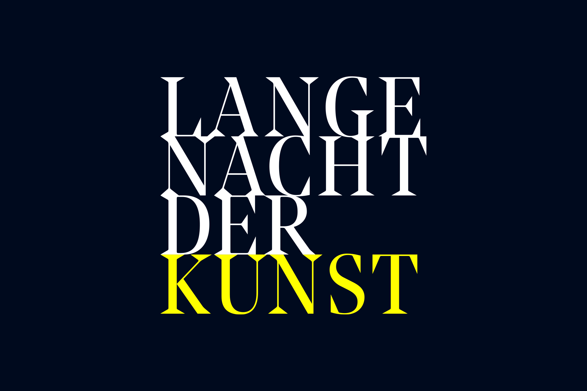 Branding mit Logo Design für die Lange Nacht der Kunst der Museen © Diemer & Schweig Designstudio