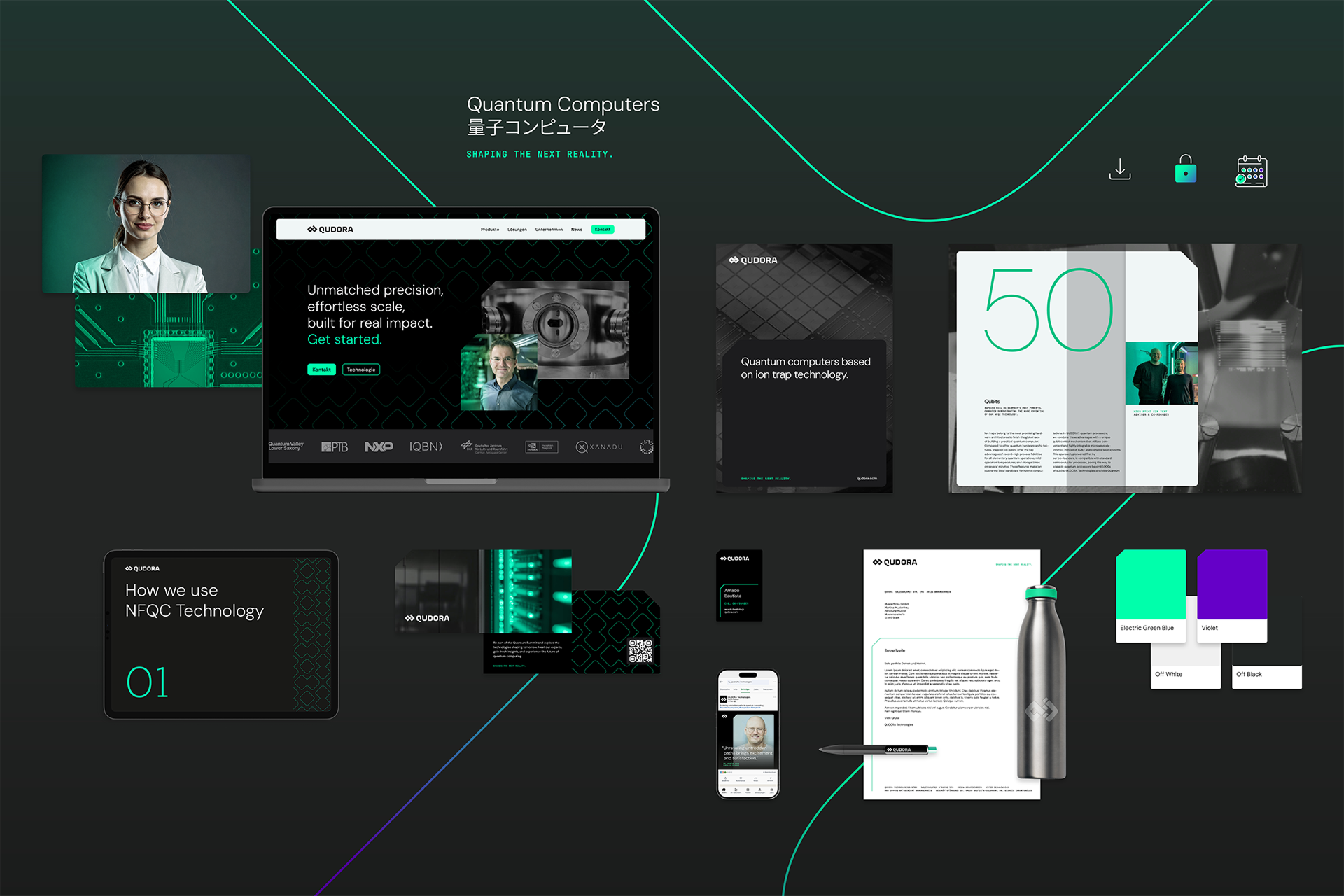 diemerschweig_qudora-brand-design-elemente Qudora Brand Design System mit Touchpoints im Überblick