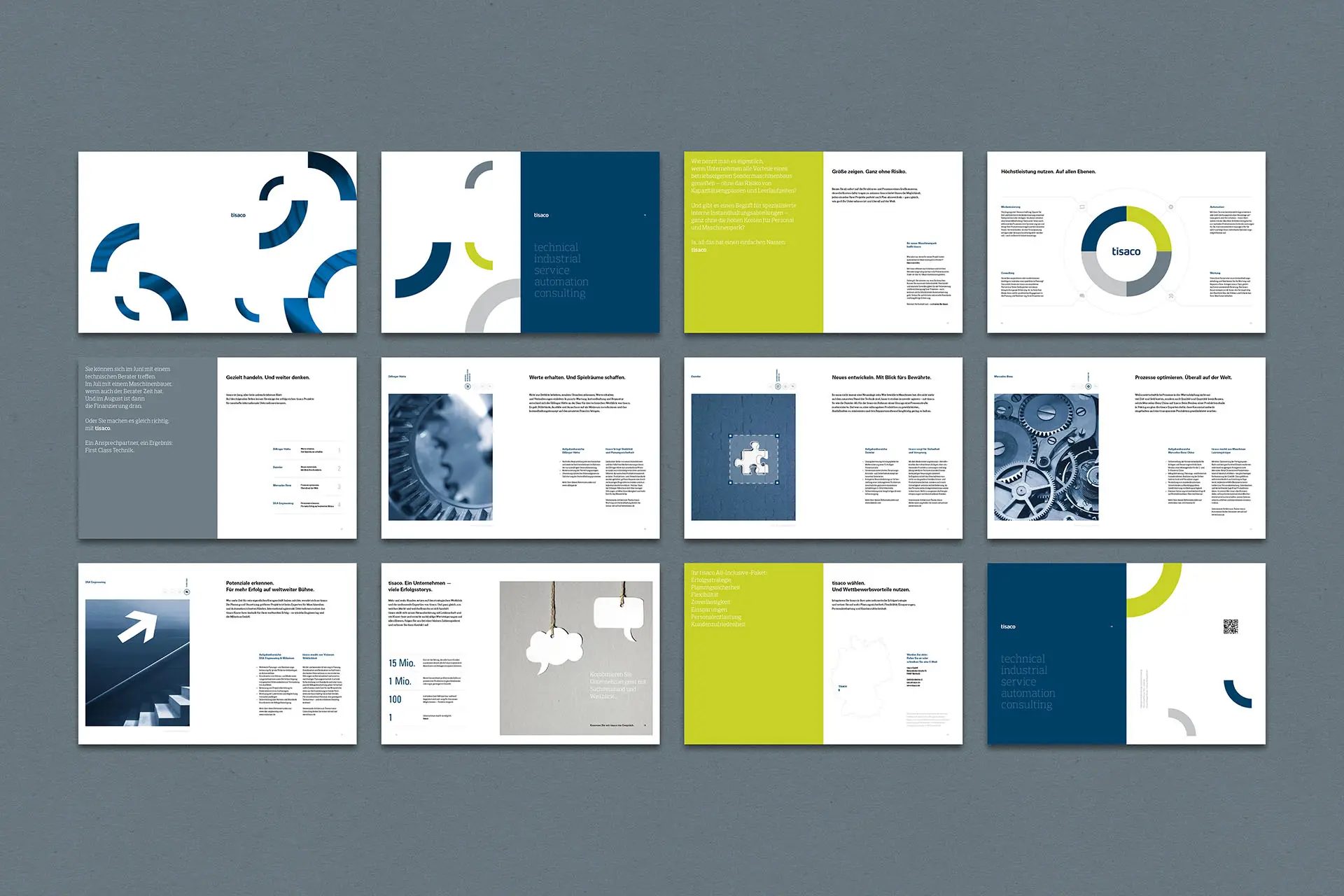 Editorial Design einer Imagebroschüre für Industrie Automation Consulting © Diemer & Schweig Designstudio