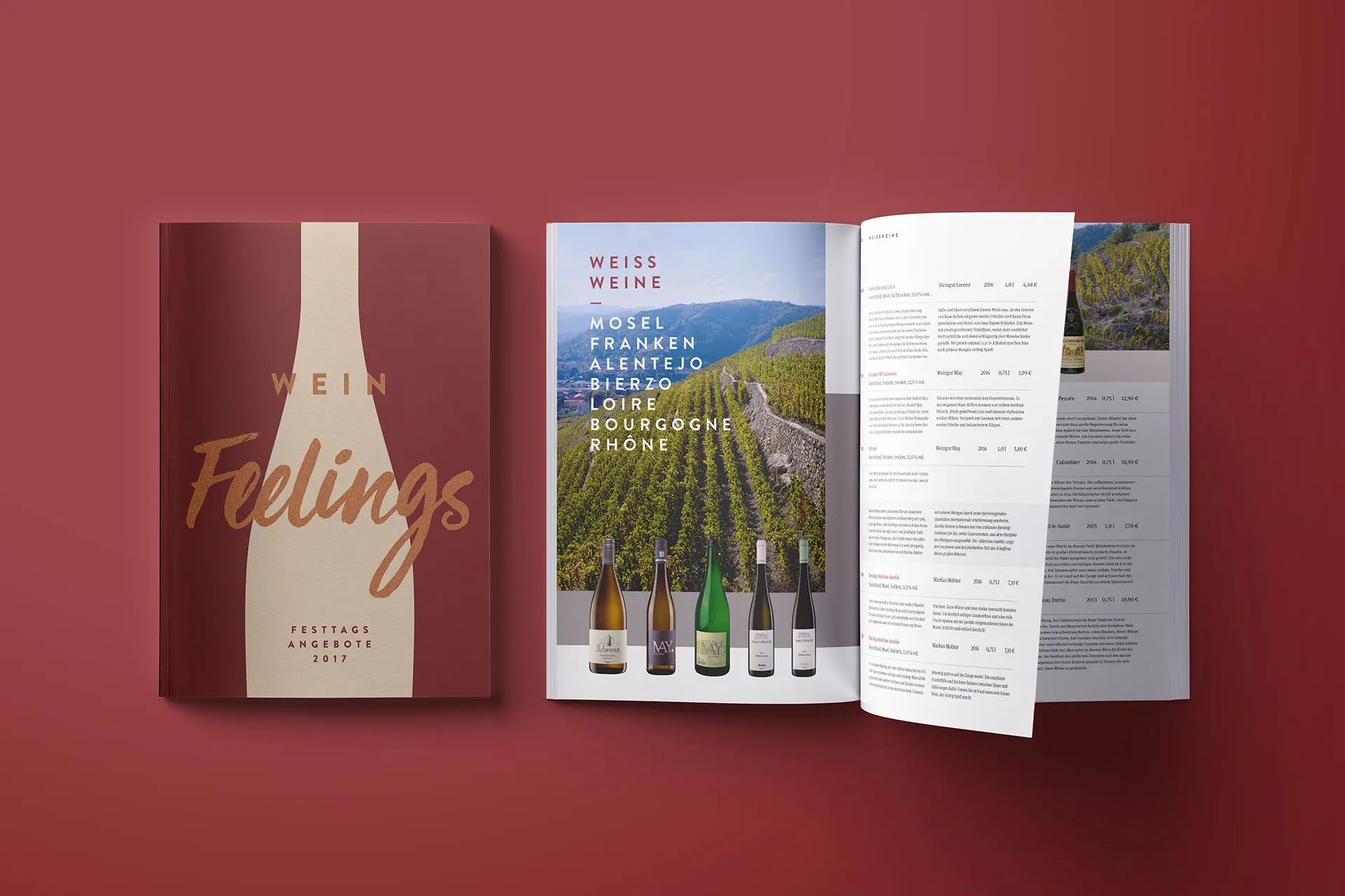 Editorial Design Katalog Gestaltung für Warsteiner Wein © Diemer & Schweig Designstudio