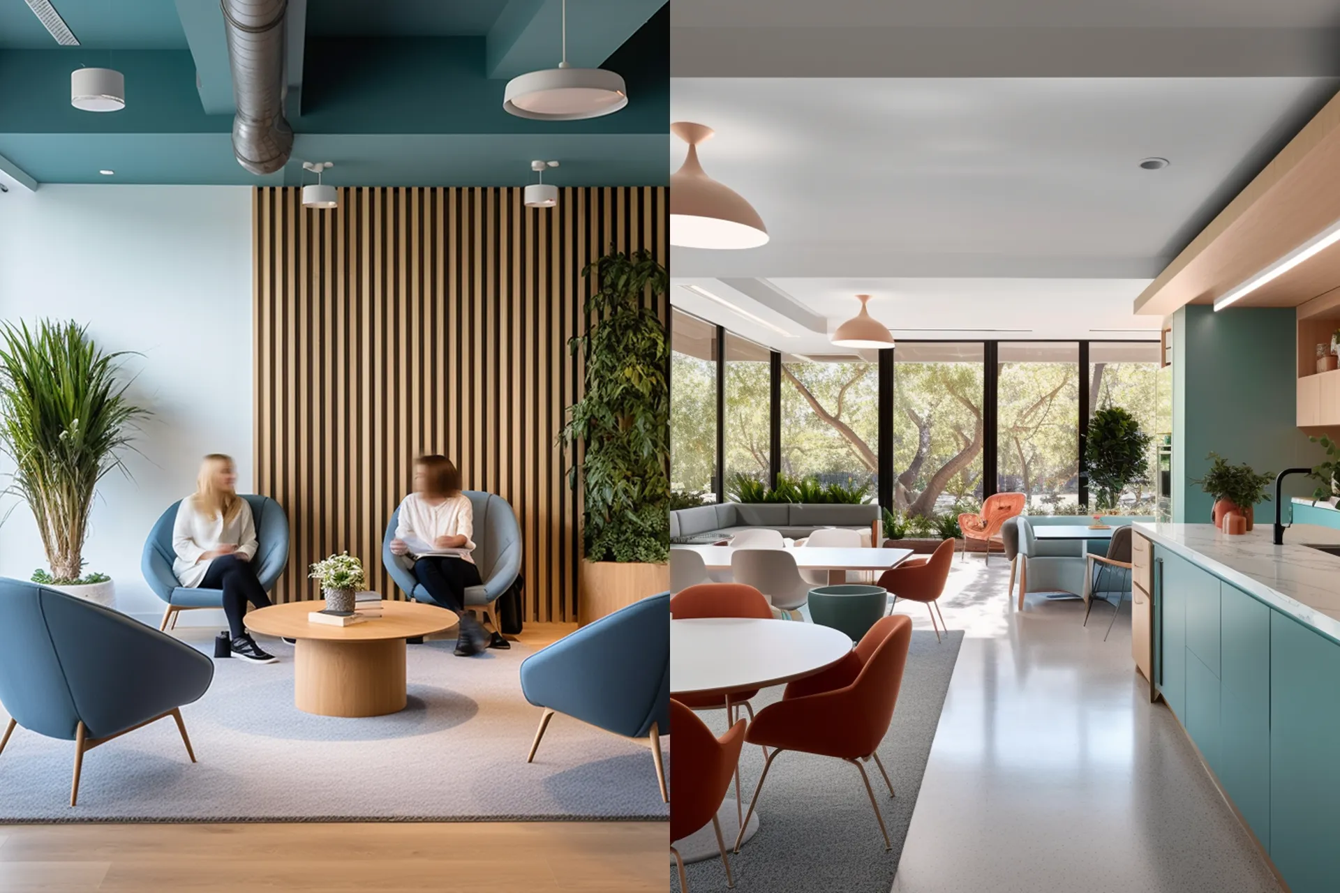 Lebendiges Workplace Design inspiriert Mitarbeitende und Kund*innen © Diemer & Schweig Designstudio